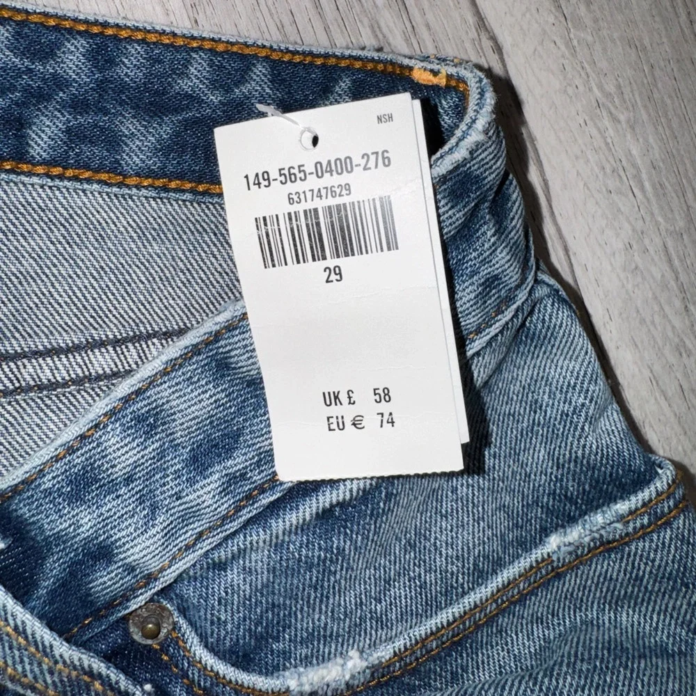 NWT Abercrombie & Fitch Annie High Rise Short 100%cotton 29/8Zipper Cut Off Blue - Picture 11 of 14